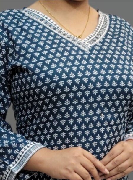 Teal Color Rayon Fabric Tunic
