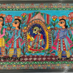 Doli Kahar-5 murti - Madhubani Painting -Wall Hanging-18''x 32''