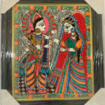 Ram Sita Jaimal - Madhubani Painting -Wall Hanging-14''x16''