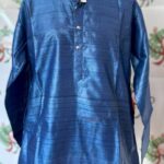 Blue Tussar Silk Kurta