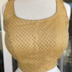 Beige Color Sleeveless Stitched Blouse