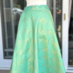 Vibrant teal color Skirt with matching Noodle strap Blouse/Choli