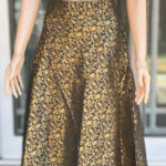 Black golden base skirt with matching Mirror worked sleeveless Blouse/Choli
