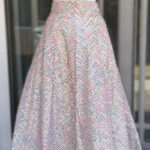 White color dot pattern skirt with matching Dark pink color Sleeveless Blouse/Choli