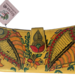 Madhubani Hand Painted Yellow Color Silk Clutch/Purse