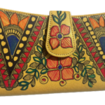Madhubani Hand Painted Yellow Color Silk Clutch/Purse