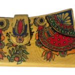 Madhubani Hand Painted Yellow Color Silk Clutch/Purse