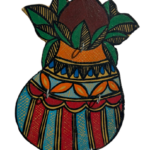Madhubani Hand Painted  Key Ring Holder