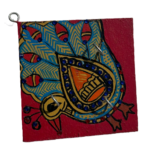 Madhubani Hand Painted  Key Ring Holder
