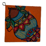 Madhubani Hand Painted  Key Ring Holder