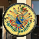 Madhubani Hand Painted Wall Clock - Multi Color Peacock